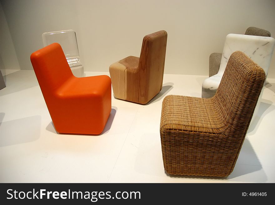 Modern chairs as symbol of design art