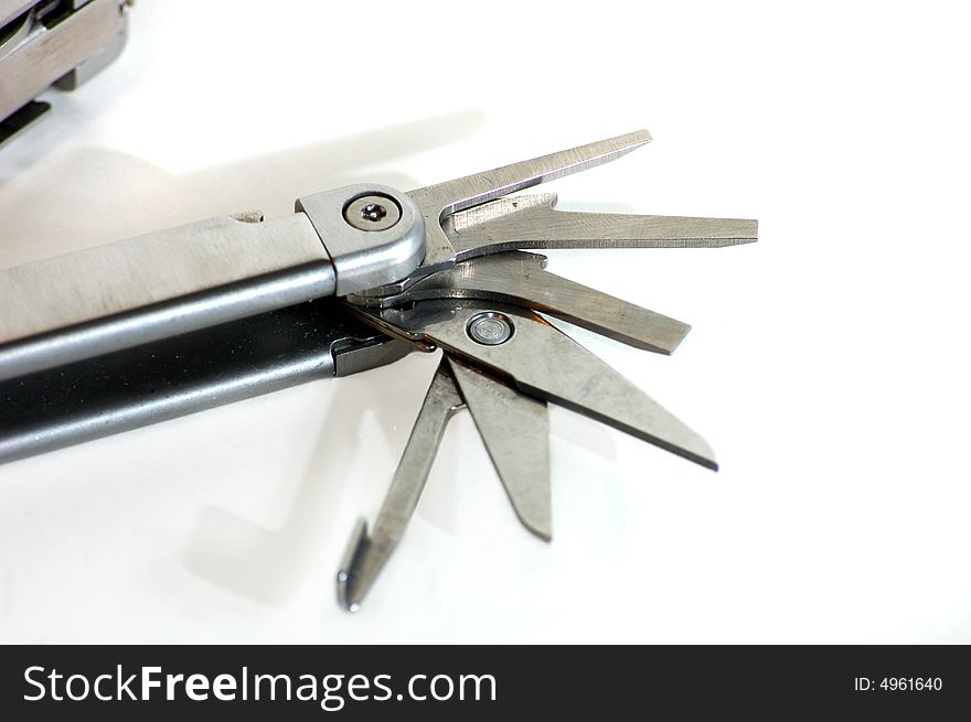 Closeup shot of a multitools knife