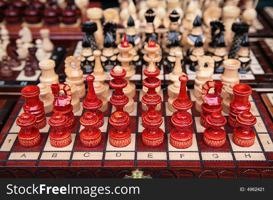 Close up of the chess