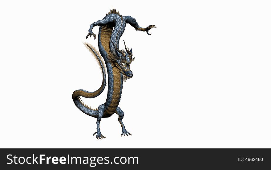 Cgi render of eastern style dragon