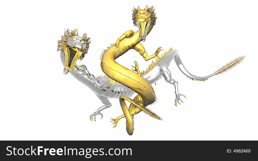 Cgi render of eastern style dragon