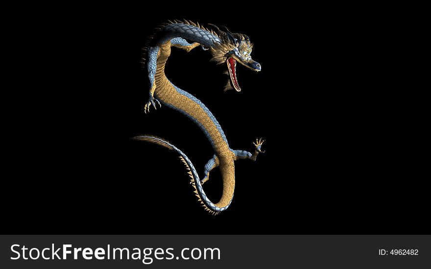 Cgi render of eastern style dragon