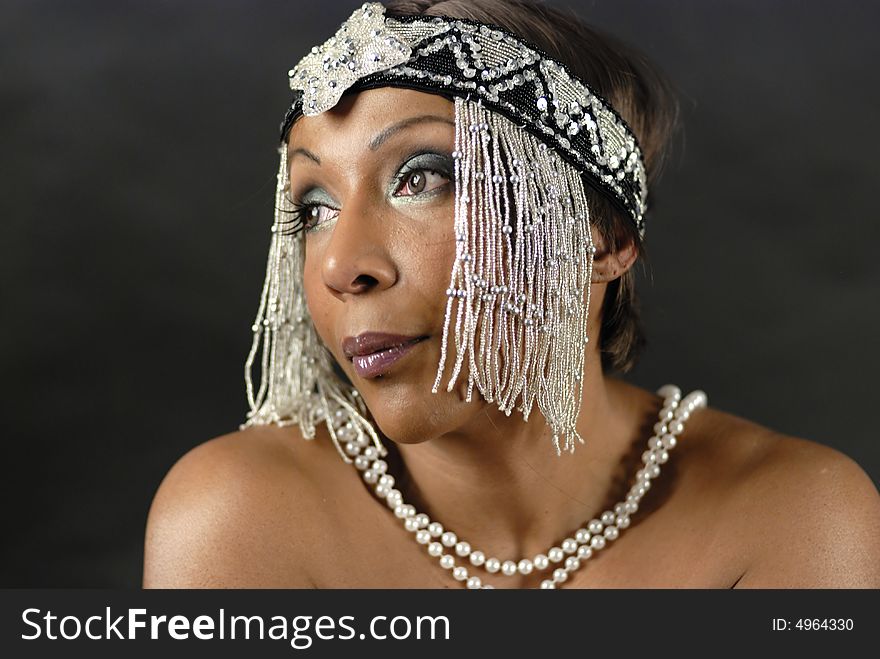 An African American Model Pose for a Portrait. An African American Model Pose for a Portrait