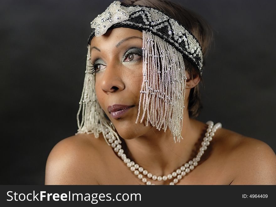 An African American Model Pose for a Portrait. An African American Model Pose for a Portrait