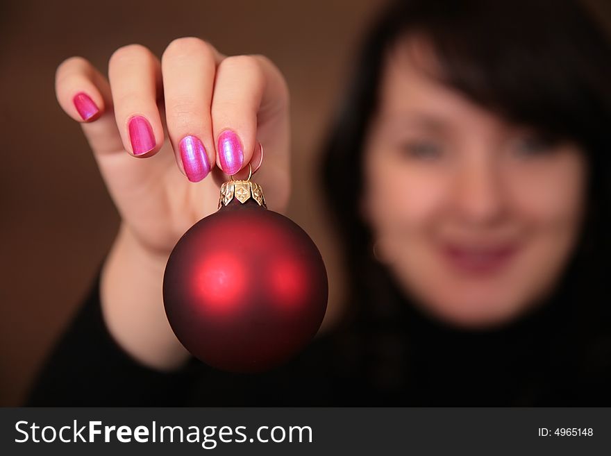 Woman With Christmas Ball