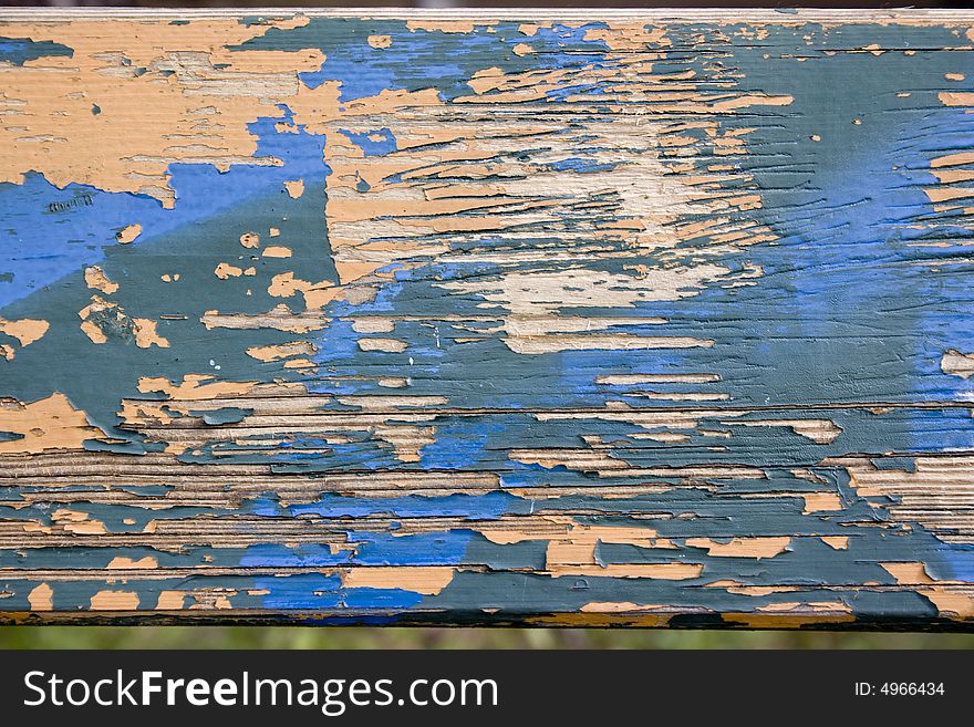 Grungy wood texture with paint flake, stock photo