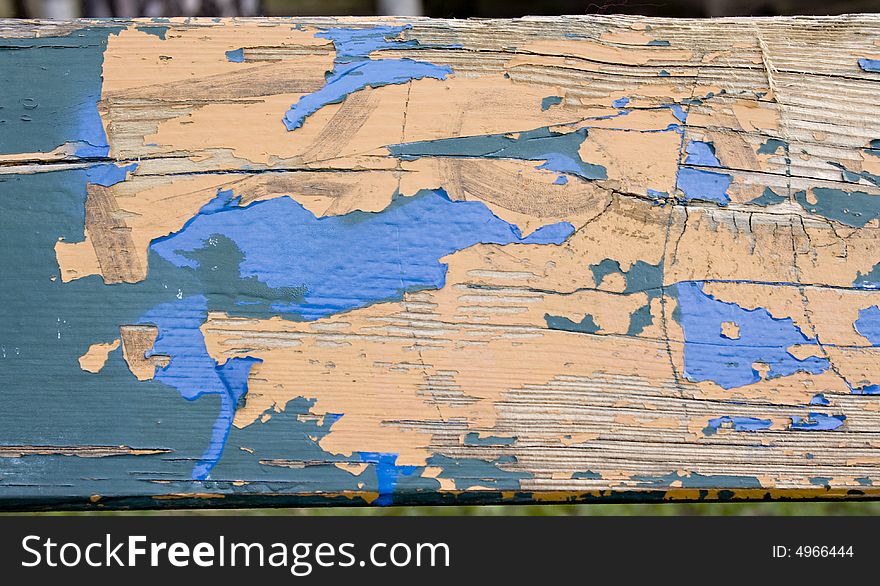 Grungy wood texture with paint flake, stock photo