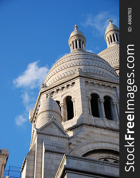 Springtime shot of Paris icon Sacre Coeur. Springtime shot of Paris icon Sacre Coeur