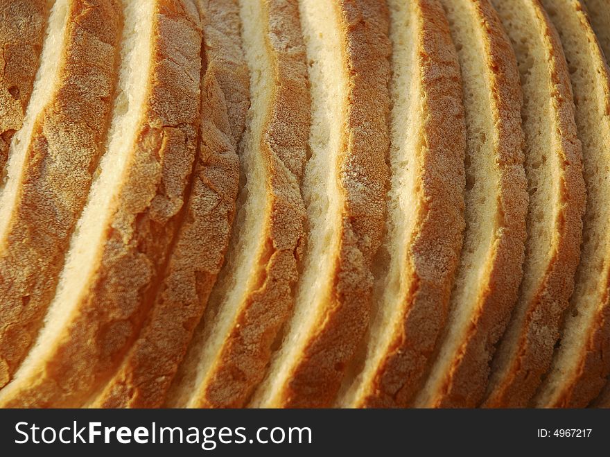 Large slices of golden brown crusty bread