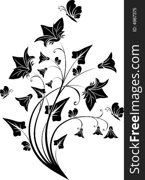 Abstract floral background. A vector format is added. Suits well for a postcard or background. Abstract floral background. A vector format is added. Suits well for a postcard or background