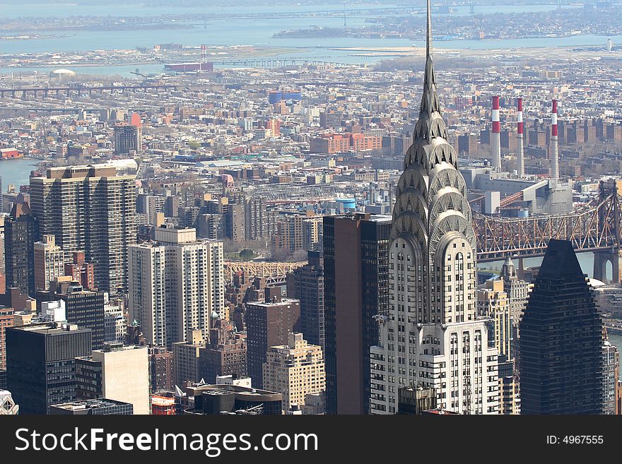 Panoramic view of the New York City skyline. Panoramic view of the New York City skyline
