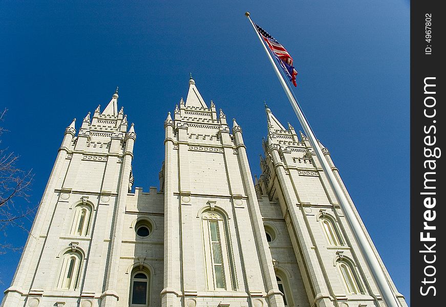 A Building at Temple Square Salt Lake City Utah