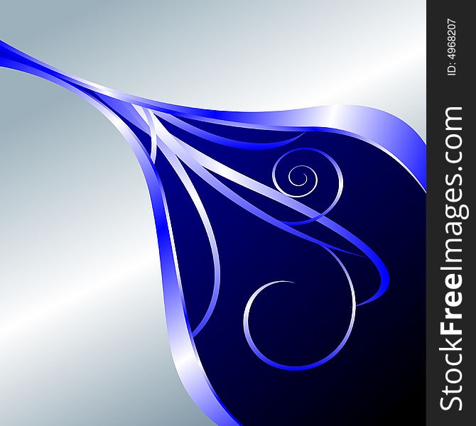 Abstract blue floral background, vector illustration. Look for more great images in my portfolio.