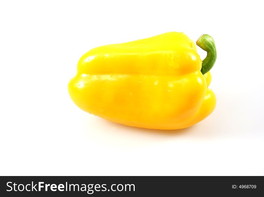 Isolated and big yellow paprika