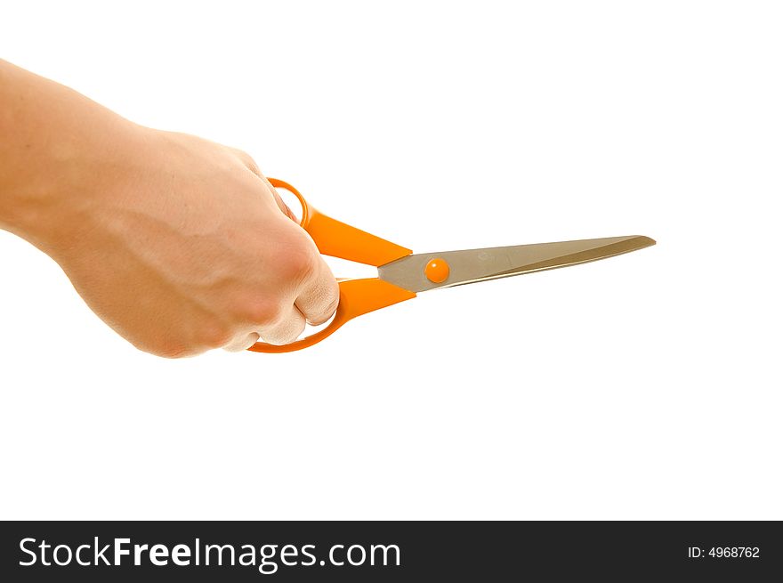 Scissors in hand