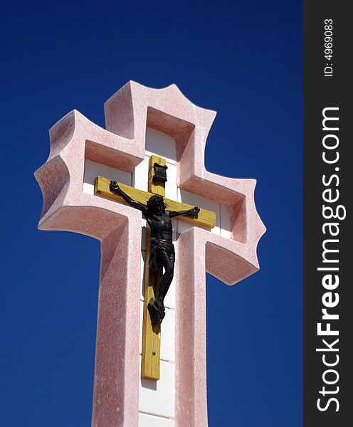 Stone cross in graveyard -Campeche ,Mexico