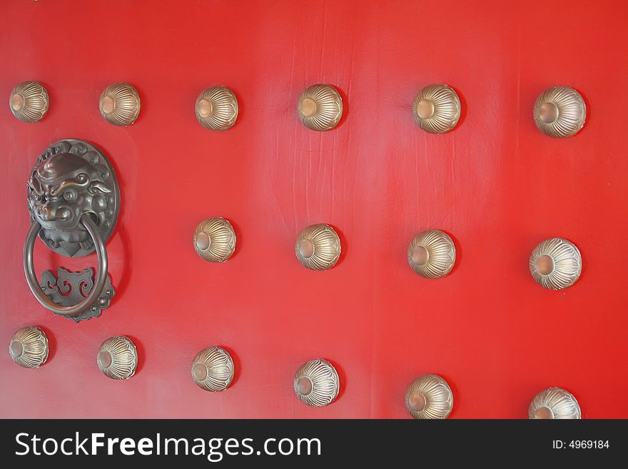 Red Chinese Design Door