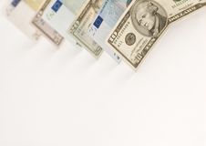 Dollars And Euros Stock Image