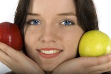 Two Eyes And Two Apples Stock Photo Two Eyes And Two Apples Stock Photo