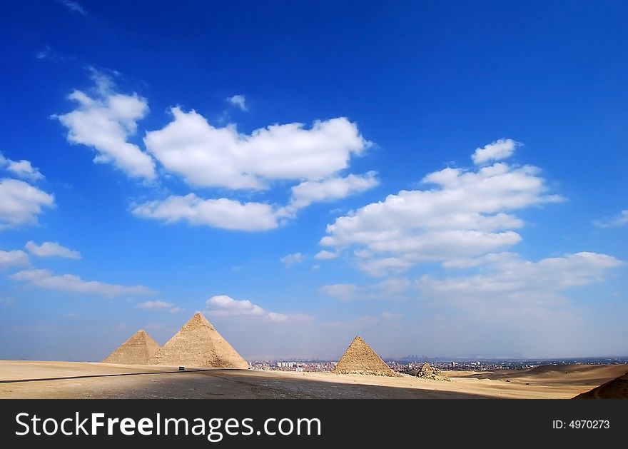 Pyramids - tombs of the pharaohs in Giza, Egypt