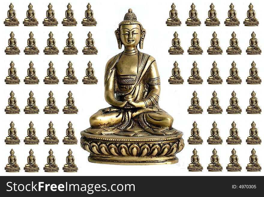 Buddha With Surrounding Miniatures