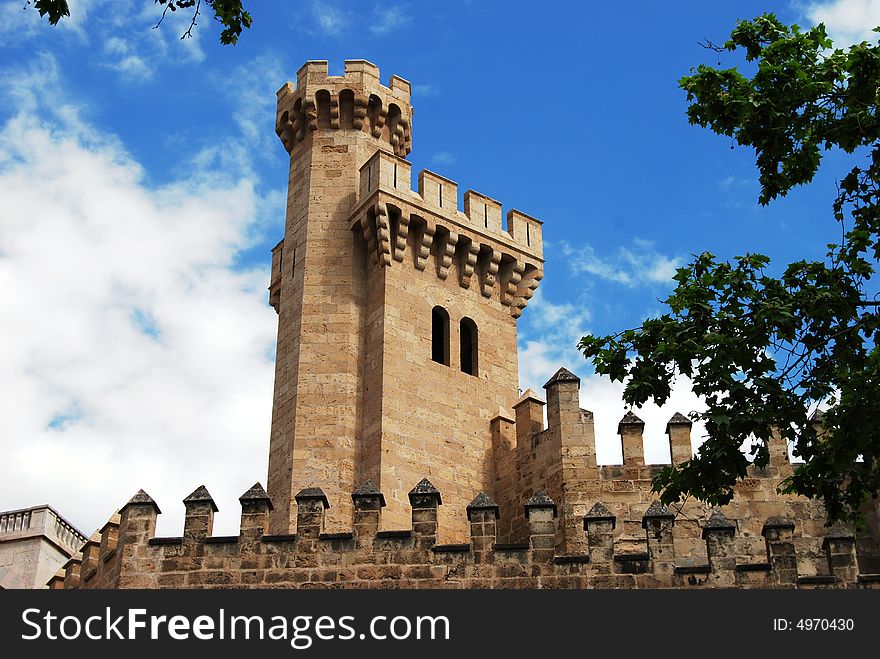 Tower of the medieval castle in palma de Majorca. Tower of the medieval castle in palma de Majorca