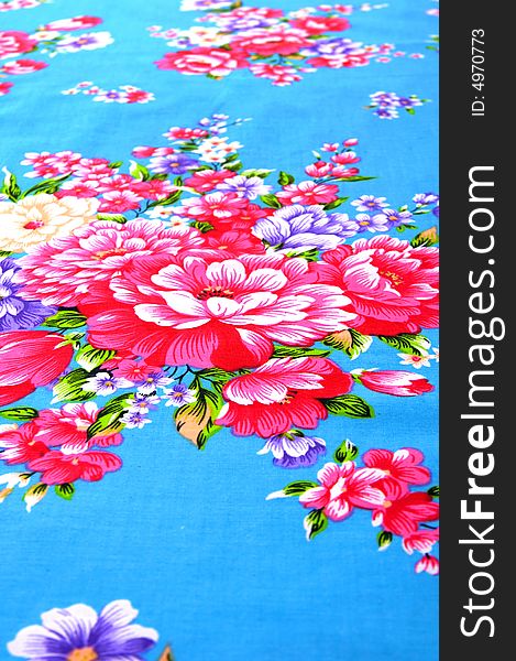 Traditional Chinese fabric sample in red and colors. Traditional Chinese fabric sample in red and colors