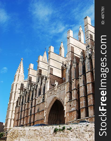Beautiful ancient gothic Cathedral in Palma de Mallorca. Beautiful ancient gothic Cathedral in Palma de Mallorca
