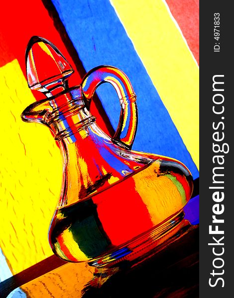 Olive Oil Pitcher Abstract