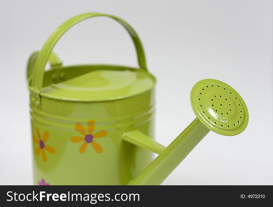 Green Watering Can From Close