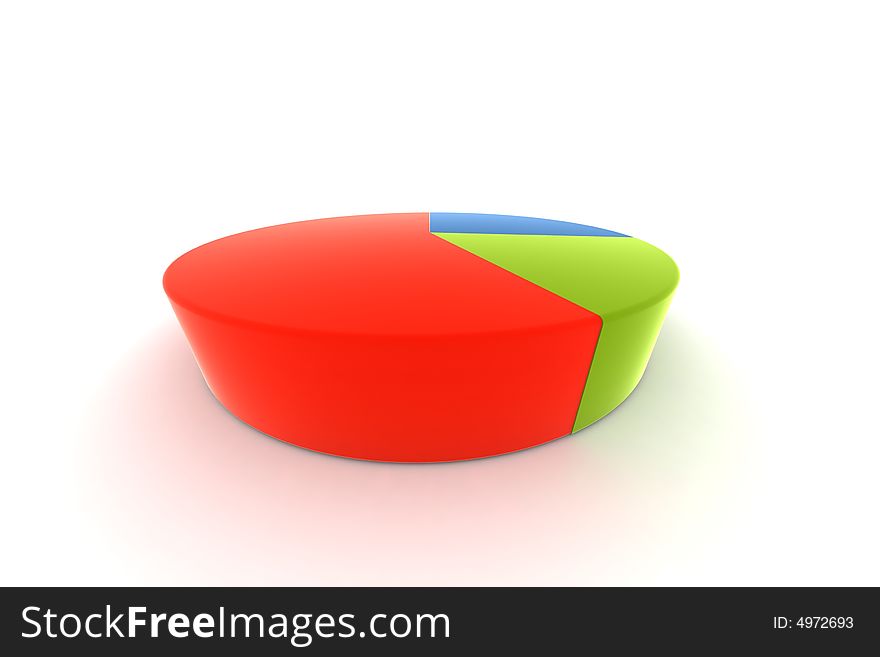 Statistics - 3d isolated multicolor diagram. Statistics - 3d isolated multicolor diagram