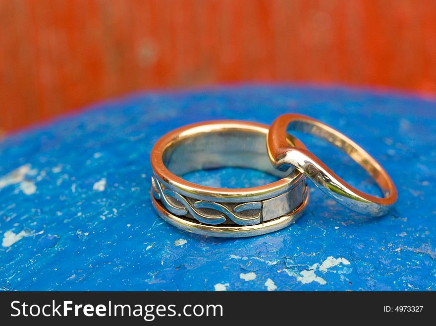 Wedding Rings before the wedding ceremony