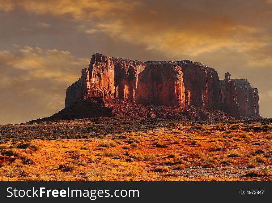 Beautiful Image of After the Storm in Monument valley