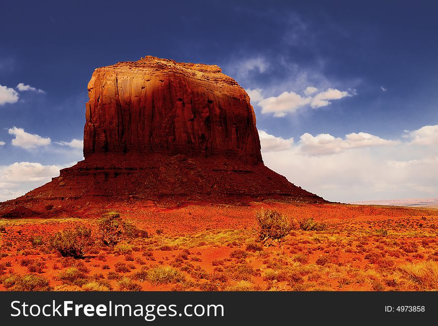 Beautiful Image of Monument valley in the spring
