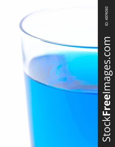 Glasses of soft drink isolated against a white background. Glasses of soft drink isolated against a white background