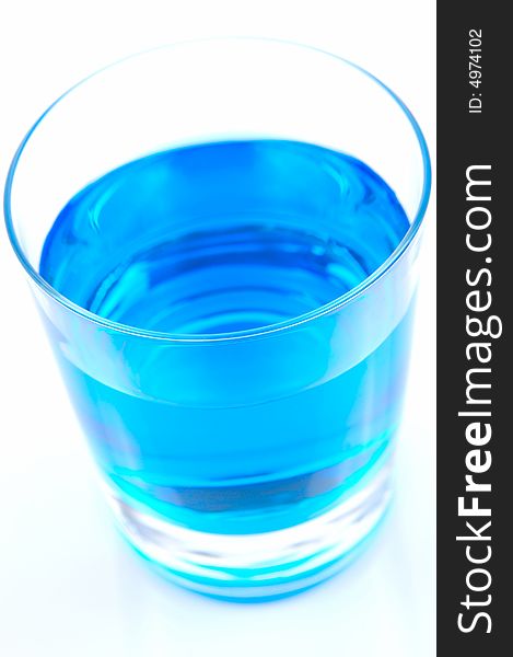 Glasses of soft drink isolated against a white background. Glasses of soft drink isolated against a white background