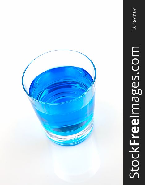 Glasses of soft drink isolated against a white background. Glasses of soft drink isolated against a white background