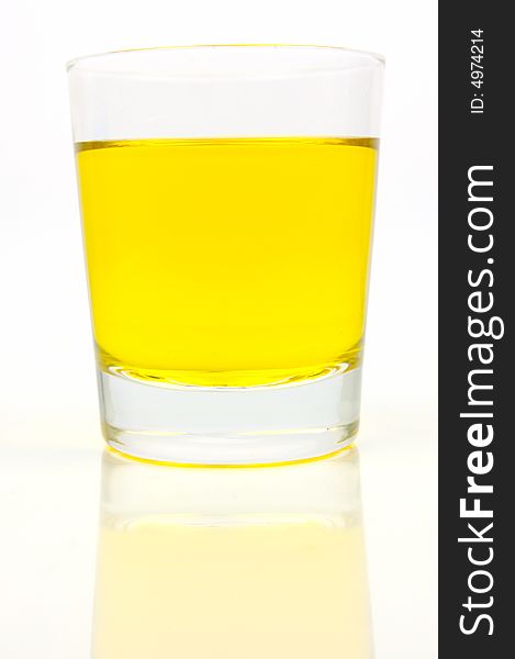 Glasses of soft drink isolated against a white background. Glasses of soft drink isolated against a white background