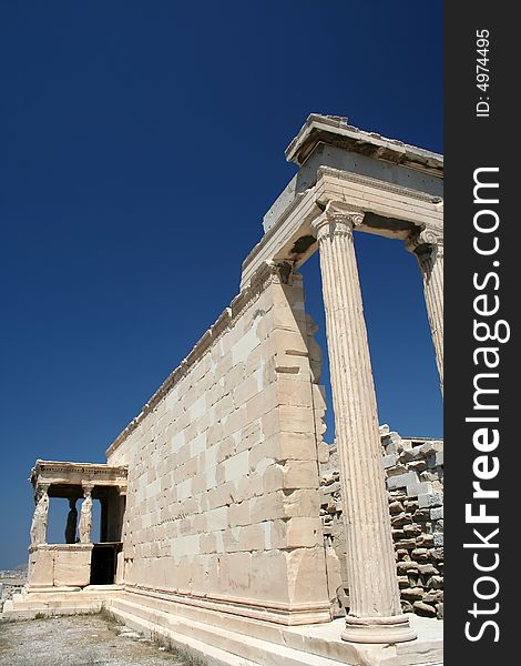 Erechtheon temple on Acropolis, Athens, Greece
