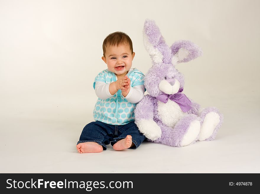 Baby With an Stuffed Bunny