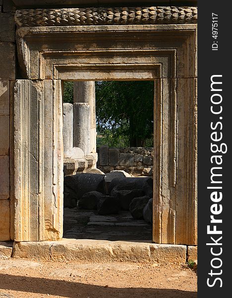 Ancient Baram synagogue in Israel