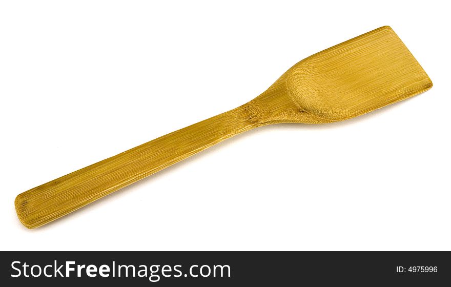 Wooden Spatula Isolated on White