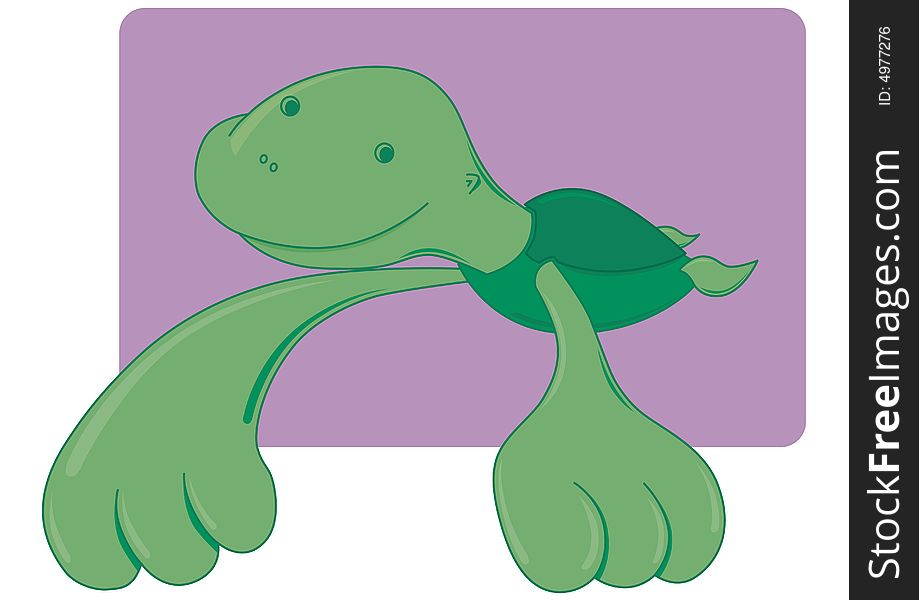 Turtle illustration. Vector file. You can edit this image with vector softwares.