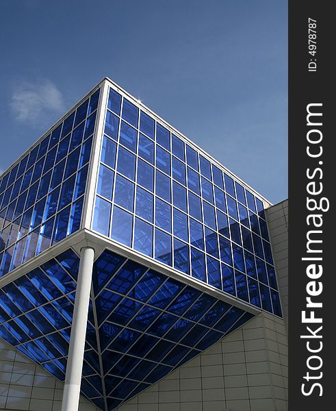 Glass architectural design of a modern building. Glass architectural design of a modern building.