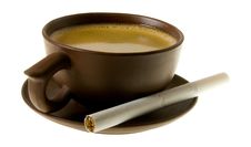 Coffee And Cigarette4 Royalty Free Stock Photos