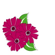 Three Crimson Flowers Royalty Free Stock Photo Three Crimson Flowers Royalty Free Stock Photo
