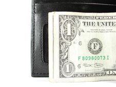 Black Leather Purse Money Stock Image Black Leather Purse Money Stock Image