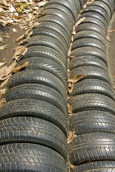 Wall Of Tyres Royalty Free Stock Image Wall Of Tyres Royalty Free Stock Image