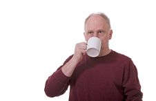 Older Guy Drinking Coffee Stock Photo Older Guy Drinking Coffee Stock Photo