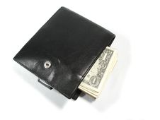 Black Leather Purse Royalty Free Stock Images Black Leather Purse Royalty Free Stock Images